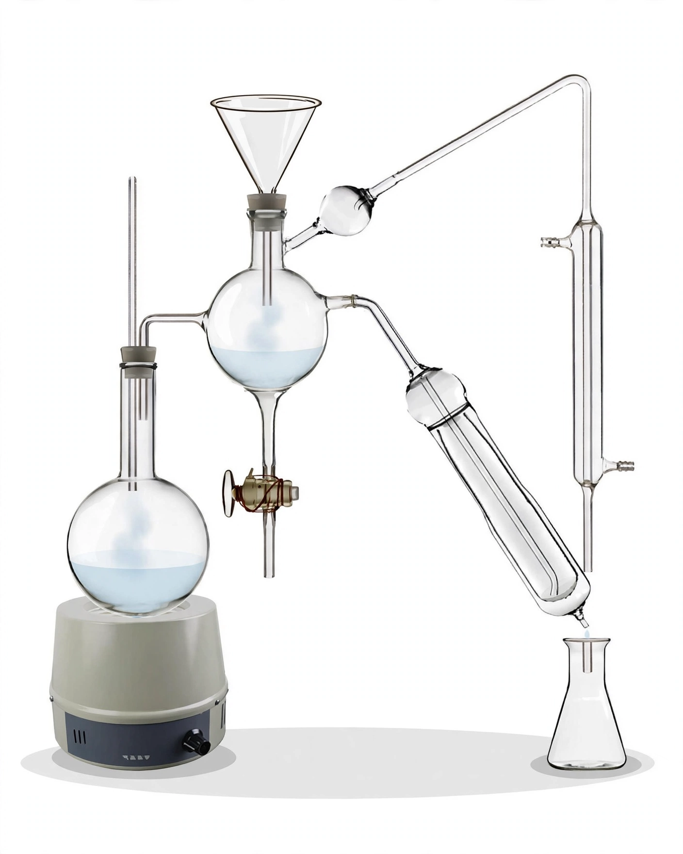 Parnas-Wagner micro-Kjeldahl steam distillation apparatus